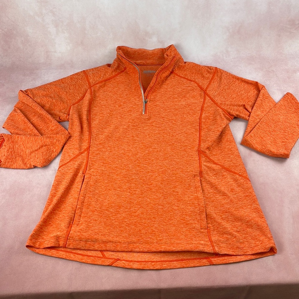 GSX Gander Mountain Orange Stretchy Workout shirt with sleeves